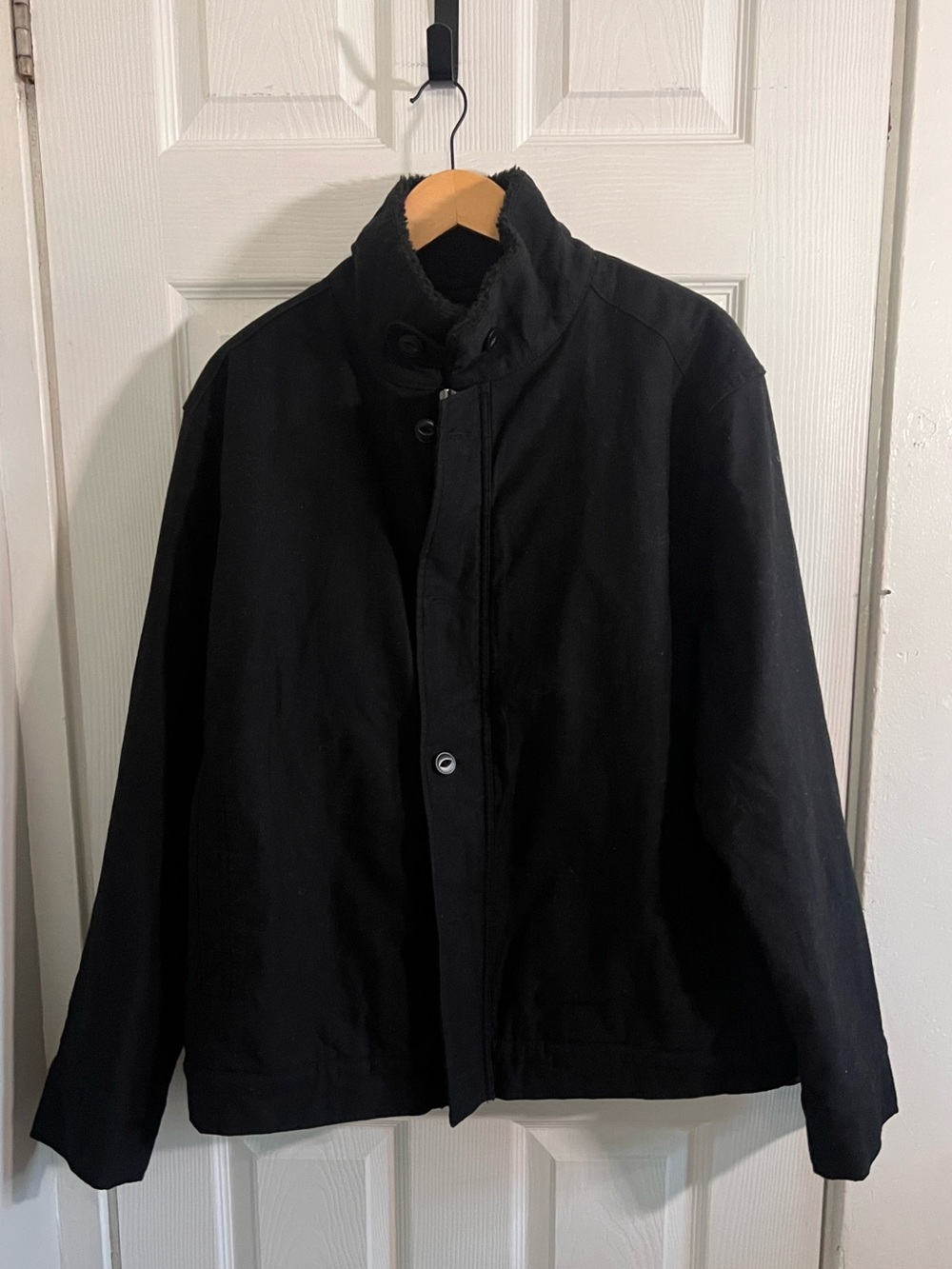 Men's Flint & Tinder Black Coat w/ Sherpa Lining | XL | 100% Cotton Body